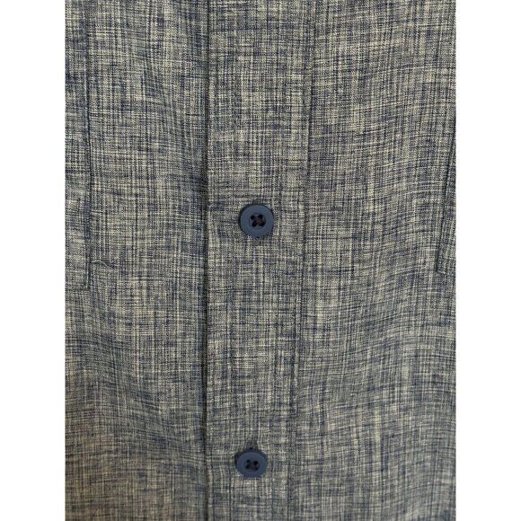 Izod Saltwater Shirt Blue Casual Short Sleeves Vented Button Up Mens Large L - Picture 5 of 12